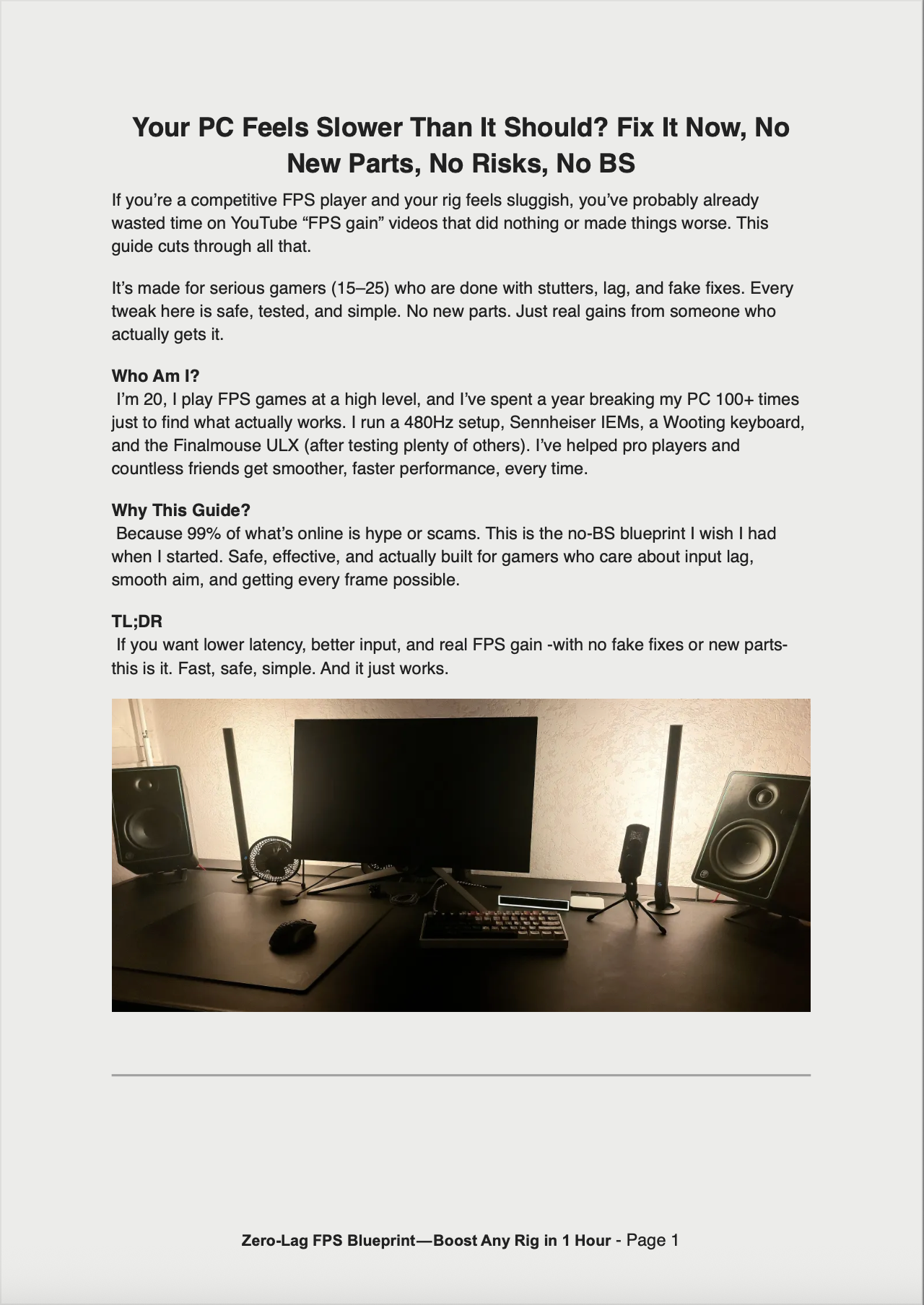Zero-Lag FPS Blueprint