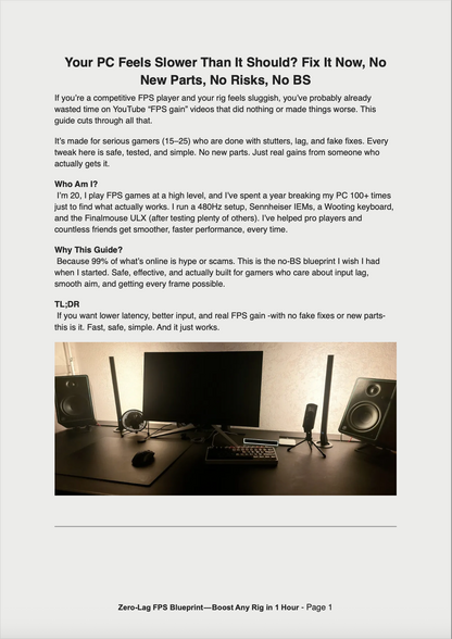 Zero-Lag FPS Blueprint